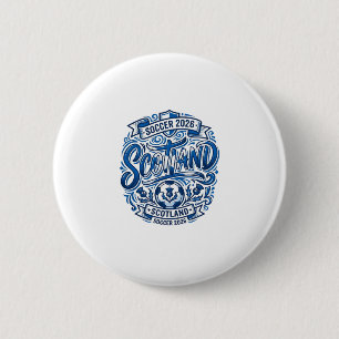 Badge Rond 5 Cm Écosse Football 2026 Football Gras Pays Typographi