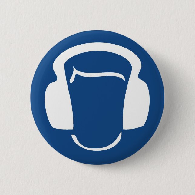 Badge Rond 5 Cm Écouteurs (Devant)