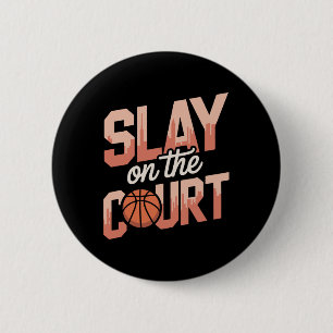 Badge Rond 5 Cm Écraser sur le terrain Filles Joueuse de Sketll