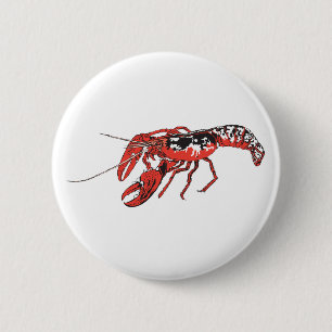Badge Rond 5 Cm écrevisses