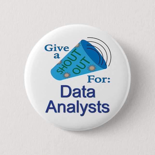 Badge Rond 5 Cm Écrire pour les analystes de données (Devant)