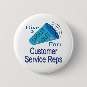 Badge Rond 5 Cm Écrire pour les représentants du service à la clie