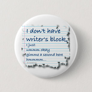 Badge Rond 5 Cm Écrivains bloquent les exemples