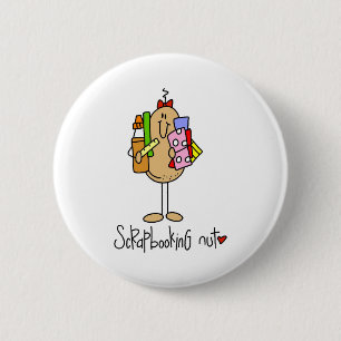 Badge Rond 5 Cm Écrou de Scrapbooking