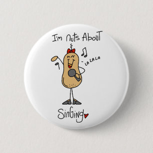 Badge Rond 5 Cm Écrous au sujet de T-shirts et de cadeaux de chan