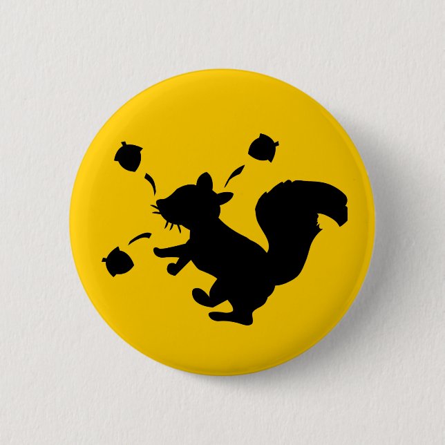 Badge Rond 5 Cm Écureuil (Devant)
