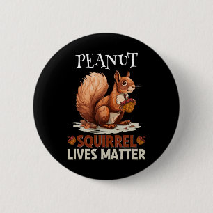 Badge Rond 5 Cm Écureuil d'arachide mignonne Vit Animaux sauvages