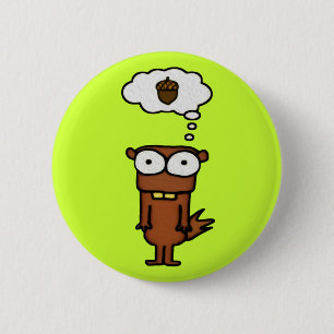 Badge Rond 5 Cm Écureuil de bande dessinée