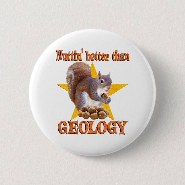 Badge Rond 5 Cm Écureuil de géologie (Devant)