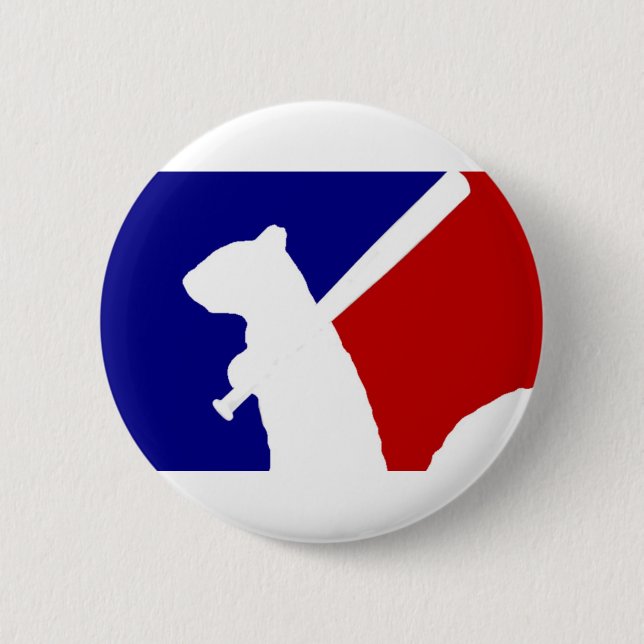 Badge Rond 5 Cm Écureuil fâché (Devant)