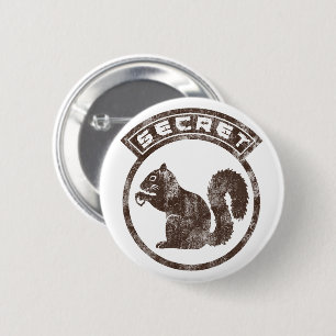 Badge Rond 5 Cm Écureuil secret - Détaché - Type 2