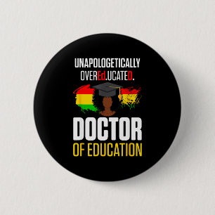 Badge Rond 5 Cm Edd docteur en éducation docteur éduqué