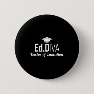 Badge Rond 5 Cm Edd docteur en éducation edd diva doctorat
