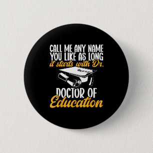 Badge Rond 5 Cm Edd doctorat graduation docteur en éducation