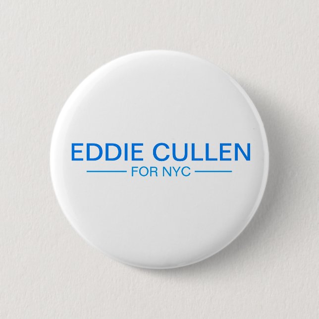 Badge Rond 5 Cm Eddie Cullen pour le maire du CNY 2021 (Devant)