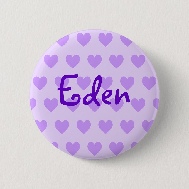 Badge Rond 5 Cm Eden en violet (Devant)