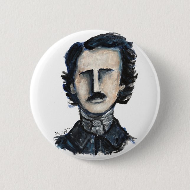 Badge Rond 5 Cm Edgar Allan poe (Devant)