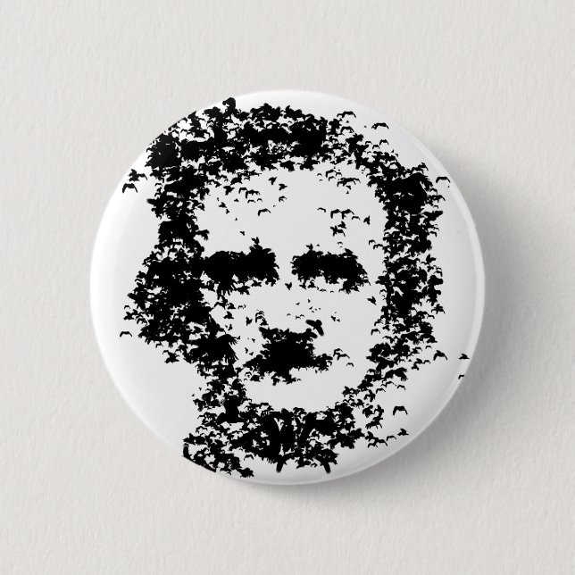 Badge Rond 5 Cm Edgar Allan Poe (Devant)