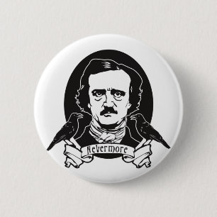 Badge Rond 5 Cm Edgar Allan Poe