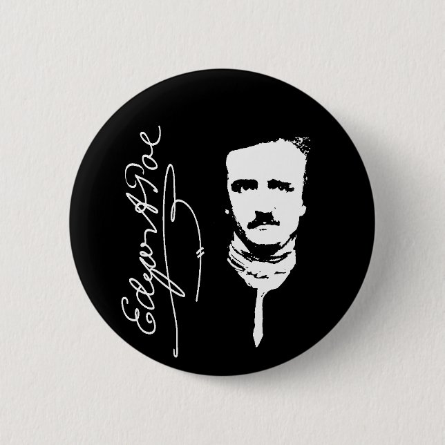 Badge Rond 5 Cm Edgar Allan Poe (Devant)