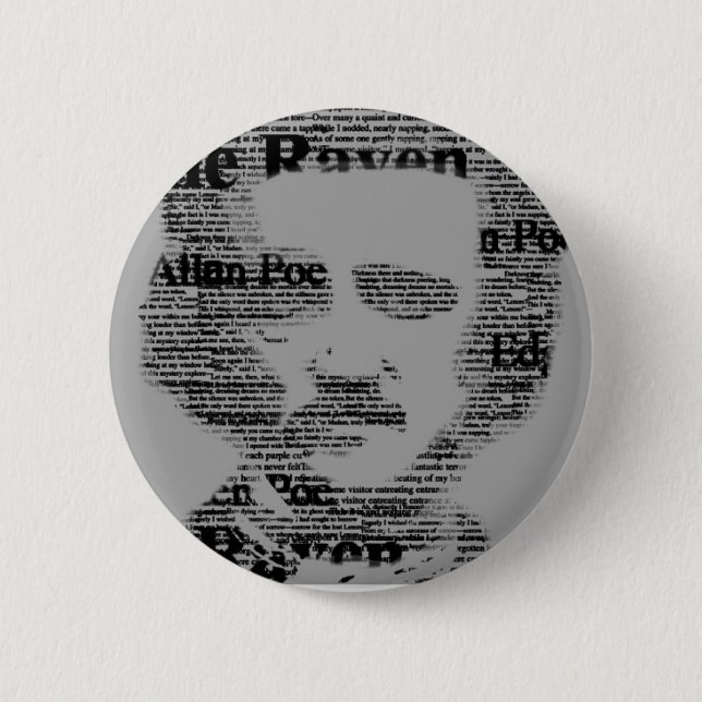 Badge Rond 5 Cm Edgar Allan Poe Bottom (Devant)