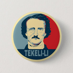 Badge Rond 5 Cm Edgar Allan Poe TEKELI-LI Style Hope