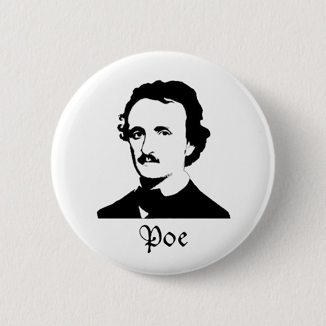 Badge Rond 5 Cm Edgar Allen Poe (Devant)