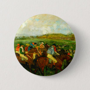 Badge Rond 5 Cm Edgar Degas Équitation