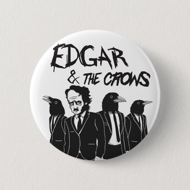 Badge Rond 5 Cm Edgar et les corneilles (Devant)