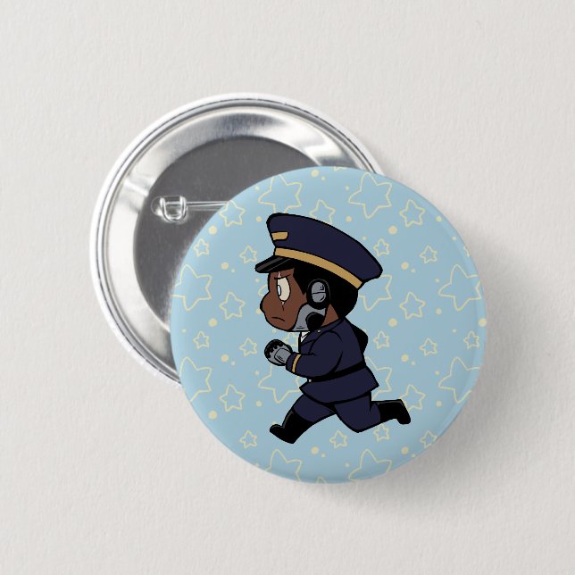 Badge Rond 5 Cm Edin Running - Deuxième bouton de contact (Devant & derrière)