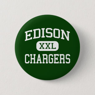 Badge Rond 5 Cm Edison - chargeurs - haut - Huntington Beach