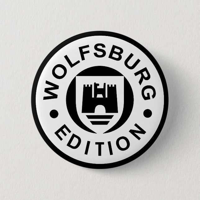 Badge Rond 5 Cm Édition de Wolfsbourg (noir) (Devant)