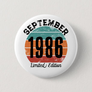 Badge Rond 5 Cm Édition limitée anniversaire personnalisé septembr