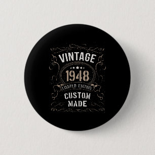 Badge Rond 5 Cm Édition limitée vintage 1948 sur mesure
