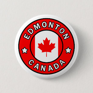 Badge Rond 5 Cm Edmonton Canada