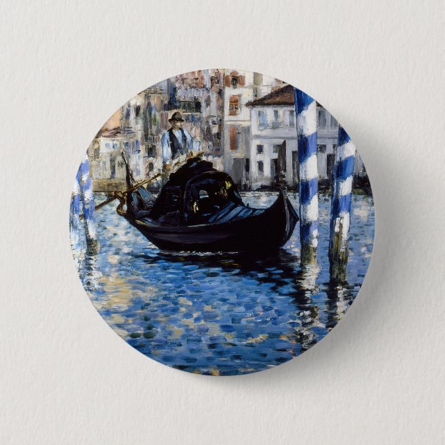 Badge Rond 5 Cm Edouard Manet - Grand Canal, Venise (Devant)