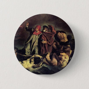 Badge Rond 5 Cm Edouard Manet- la barque de Dante