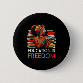 Badge Rond 5 Cm Education Is Dom Black Teacher Books Black History