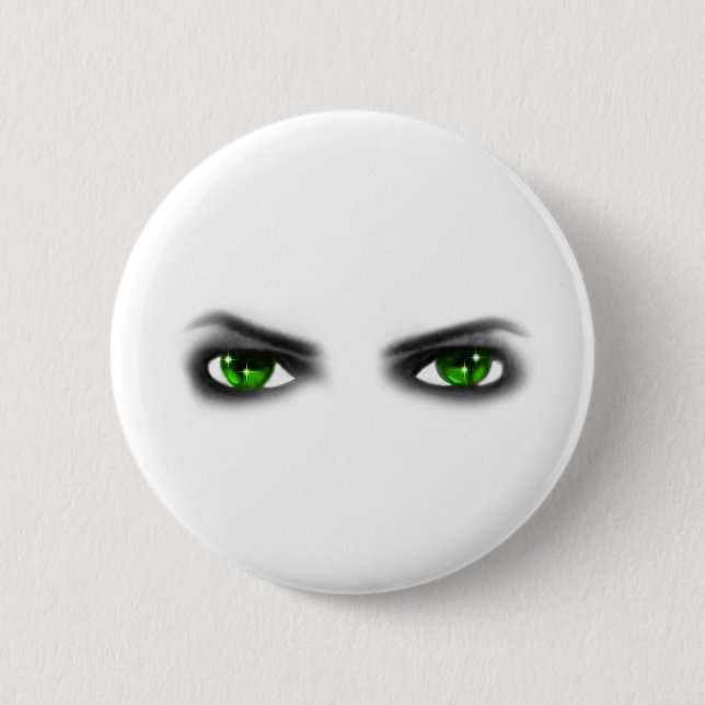 Badge Rond 5 Cm Eerie Green Eyes (Devant)