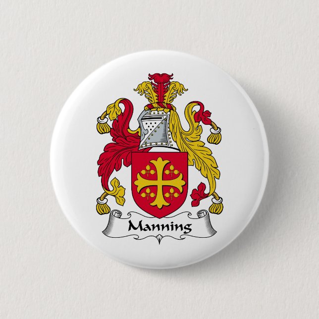 Badge Rond 5 Cm Effectif de la crête de famille (Devant)