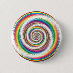 Badge Rond 5 Cm Effet de arc-en-ciel