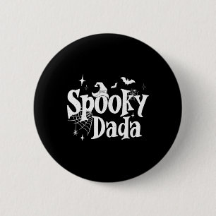 Badge Rond 5 Cm Éffrayant Dada Witch Drôle Halloween Costume Papa