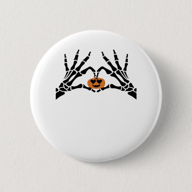 Badge Rond 5 Cm Éffrayante main coeur classique (Devant)
