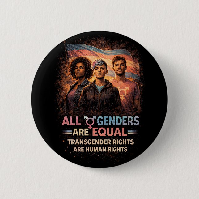 Badge Rond 5 Cm Égal sous tous les drapeaux (Devant)