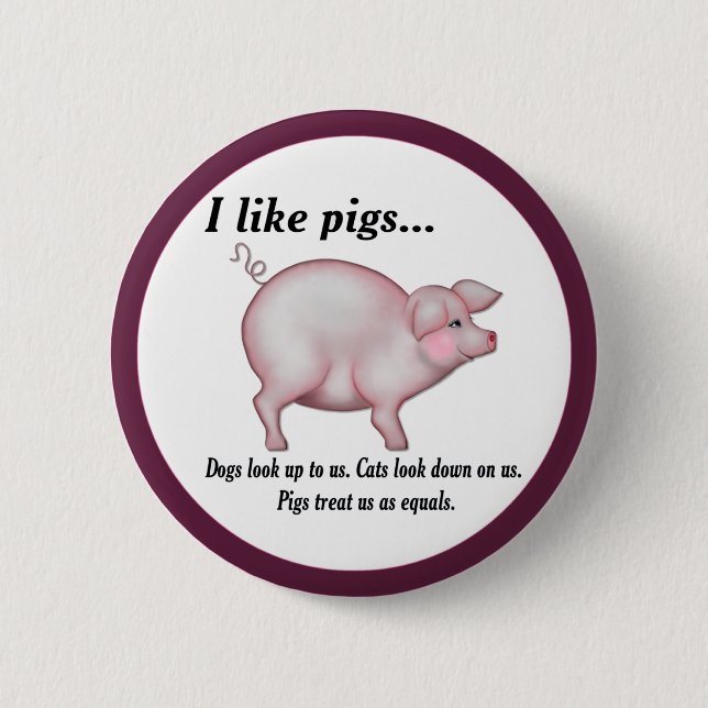 Badge Rond 5 Cm Égalité de porc (Devant)