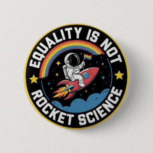Badge Rond 5 Cm Égalité LGBT Pas de science-fusion Fierté alliée 
