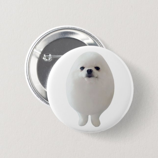 Badge Rond 5 Cm Egg Dog Meme Pin Button (Devant & derrière)