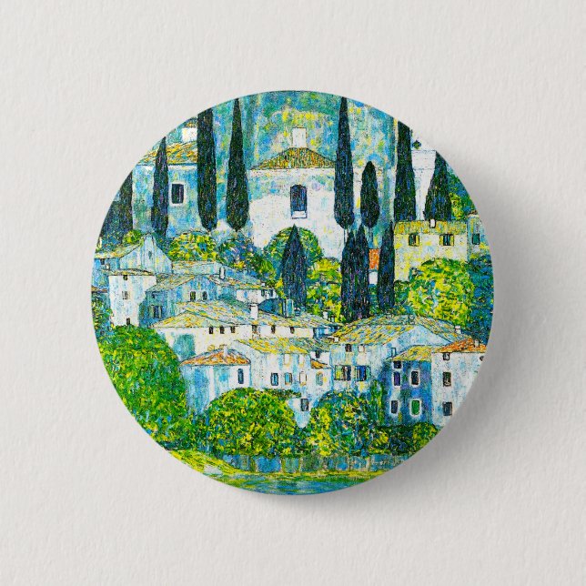 Badge Rond 5 Cm Église à Cassone Gustav Klimt (Devant)