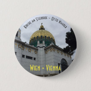 Badge Rond 5 Cm Église à la Steinhof