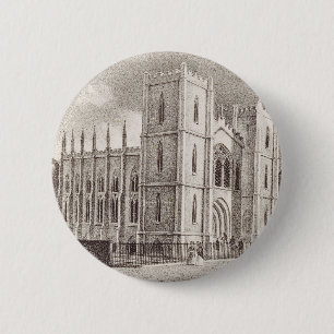 Badge Rond 5 Cm Église chrétienne médiévale